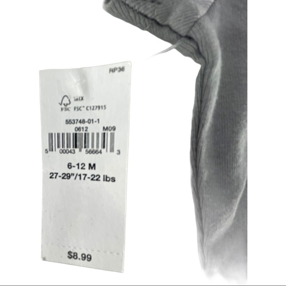 Old Navy Gray Baby Body Suit American Flag Bear - Picture 5 of 5